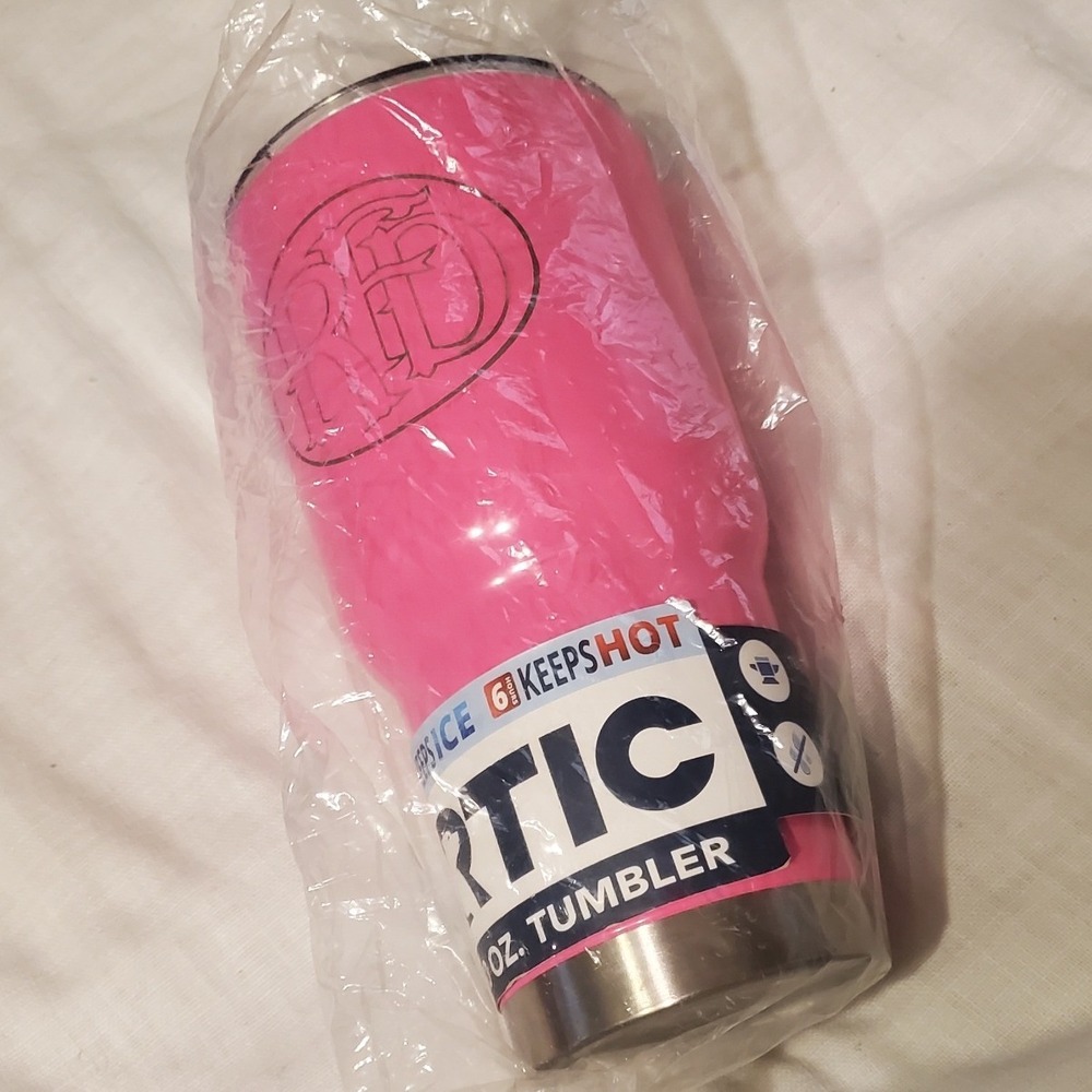 RTIC Tumbler Pink Insulated Stainless Steel Cup 2015 Hot Cold Drinkware 30 oz
